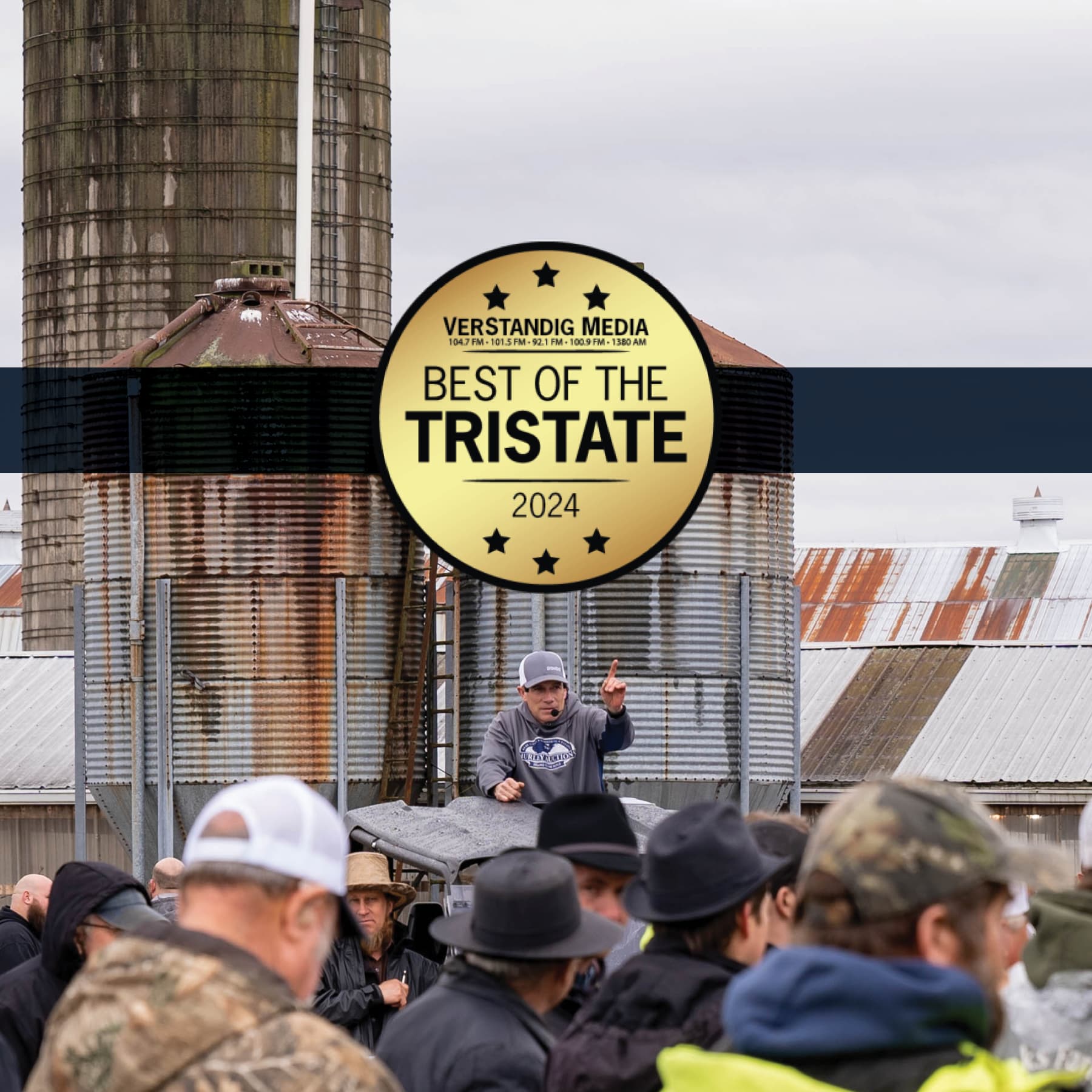 Matt Hurley bid calling at a local farm auction